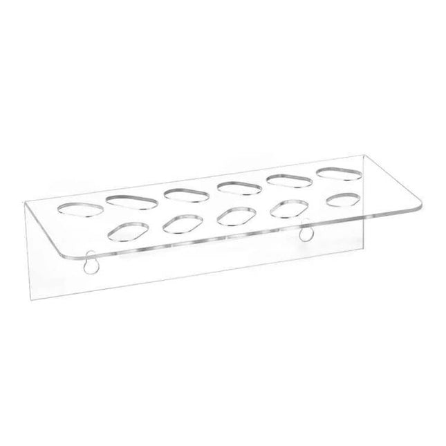 Wall Mounted Acrylic Scissor Organizer Rack For Barbers 11 Holes clear 3mm acrylic wall-mounted scissor holder with 11 slots for salon tools