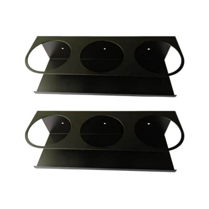 Wall-Mounted Water Bottle Rack 2-Pack For Home Kitchen Use - black iron slim wall-mounted bottle and cup holder set