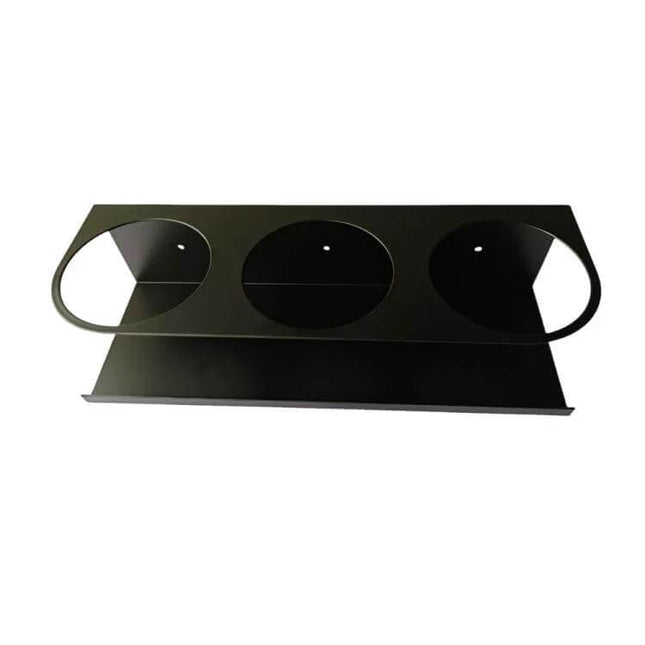 Wall-Mounted Water Bottle Rack 2-Pack For Home Kitchen Use - slim black iron 3-cup wall-mounted holder saving counter space