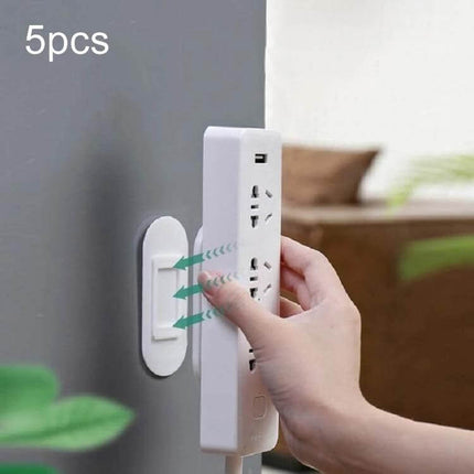 Outlet Holder Wall Mount For Sockets And Routers 10x4x0.7cm - compact ABS wall mount holding power strip for neat cable organization