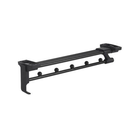 Wardrobe Extendable Push Pull Hanging Rod 12 To 16 Inches For Clothes Rail black aluminum alloy adjustable secondary hanging rail