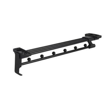 Wardrobe Extendable Push Pull Hanging Rod 12 To 16 Inches For Clothes Rail black aluminum alloy secondary hanging rod with ball-split design