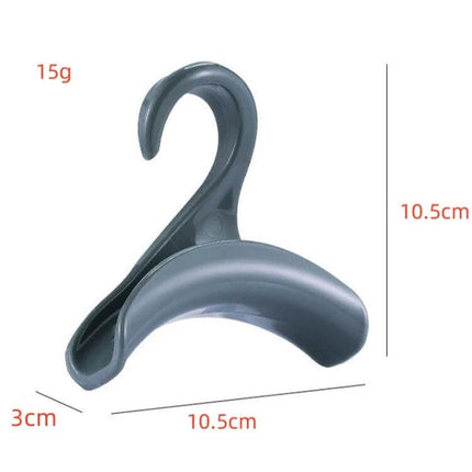 Wardrobe Hat and Scarf Hanger Set, 5-Pack Storage Hooks gray PP hook with dimensions 10.5cm x 10.5cm x 3cm, lightweight 15g, for hats scarves and small bags