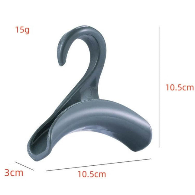 Wardrobe Hat and Scarf Hanger Set, 5-Pack Storage Hooks gray PP hook with dimensions 10.5cm x 10.5cm x 3cm, lightweight 15g, for hats scarves and small bags