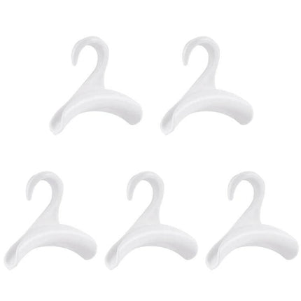 Wardrobe Hat and Scarf Hanger Set, 5-Pack Storage Hooks white plastic hooks for hats scarves on rods