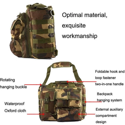 Outdoor Messenger Laptop Bag, Waterproof For Daily Commute – 25L camouflage waterproof oxford cloth messenger with multiple pockets and straps