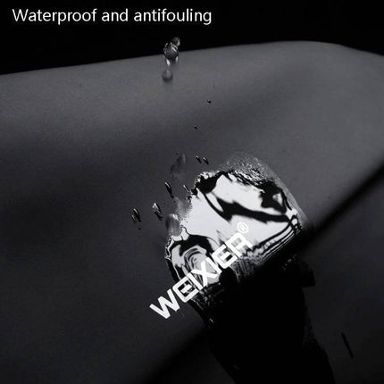 Weixier Waterproof Waist Bag Black For Everyday Use - black waterproof oxford cloth with water beading detail showing stain-proof surface