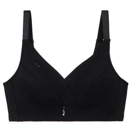 Wireless Seamless Lifting Bra For Everyday Comfort And Support in black, wireless seamless three-quarter cup with thicker lower cup for lift (everyday wear)