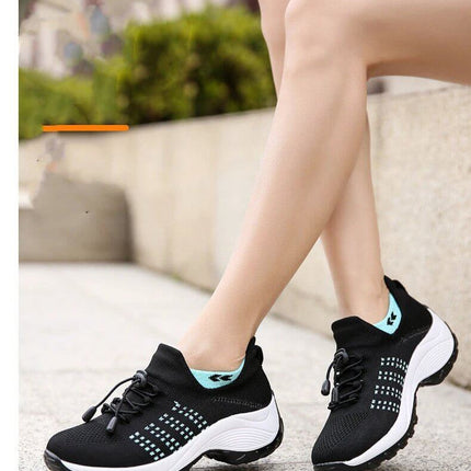Womens Knit Slip On Casual Sneakers For Everyday Wear – lightweight black knit slip-on sneakers with foam insole for commuting, errands, and office-casual use