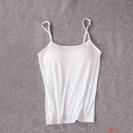 Women's Modal Camisole Slim Fit Layering Tank S To XXL - white modal camisole flatlay, slim-fit layering tank for everyday wear