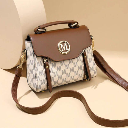 Women's Retro Crossbody Shoulder Handbag Brown Classic compact PU retro silhouette brown with top handle and adjustable strap