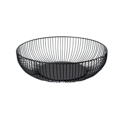 Wrought Iron Fruit Basket For Snack Storage On Desk - compact black wrought iron desk fruit bowl for apples and snacks