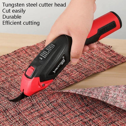 YOURTOOLS Electric Scissors For Clothing, Leather And Carpet Gray handheld cutting carpet and fabric with detachable tungsten steel cutter head