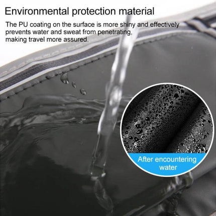 YSU Ultra-Thin Waterproof Phone Waist Bag for Running showing water beading on PU coating to demonstrate waterproof protection and breathable ultra-thin design