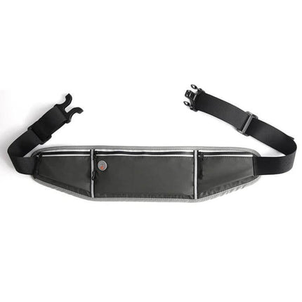 YSU Ultra-Thin Waterproof Phone Waist Bag for Running black slim waterproof running waist bag with zipper pockets and adjustable strap