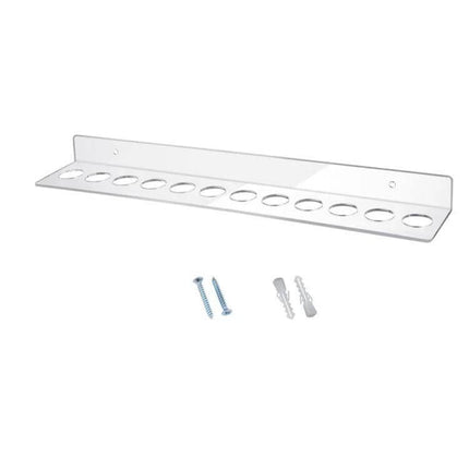 YX162 Acrylic Scissors Wall Mount Bracket 12 Hole Organizer clear acrylic 12-hole wall rack with mounting screws