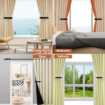 YX170 Acrylic Punch-Free Curtain Buckle, Self-Adhesive for Easy Setup on curtains in living room bedroom door and balcony without drilling