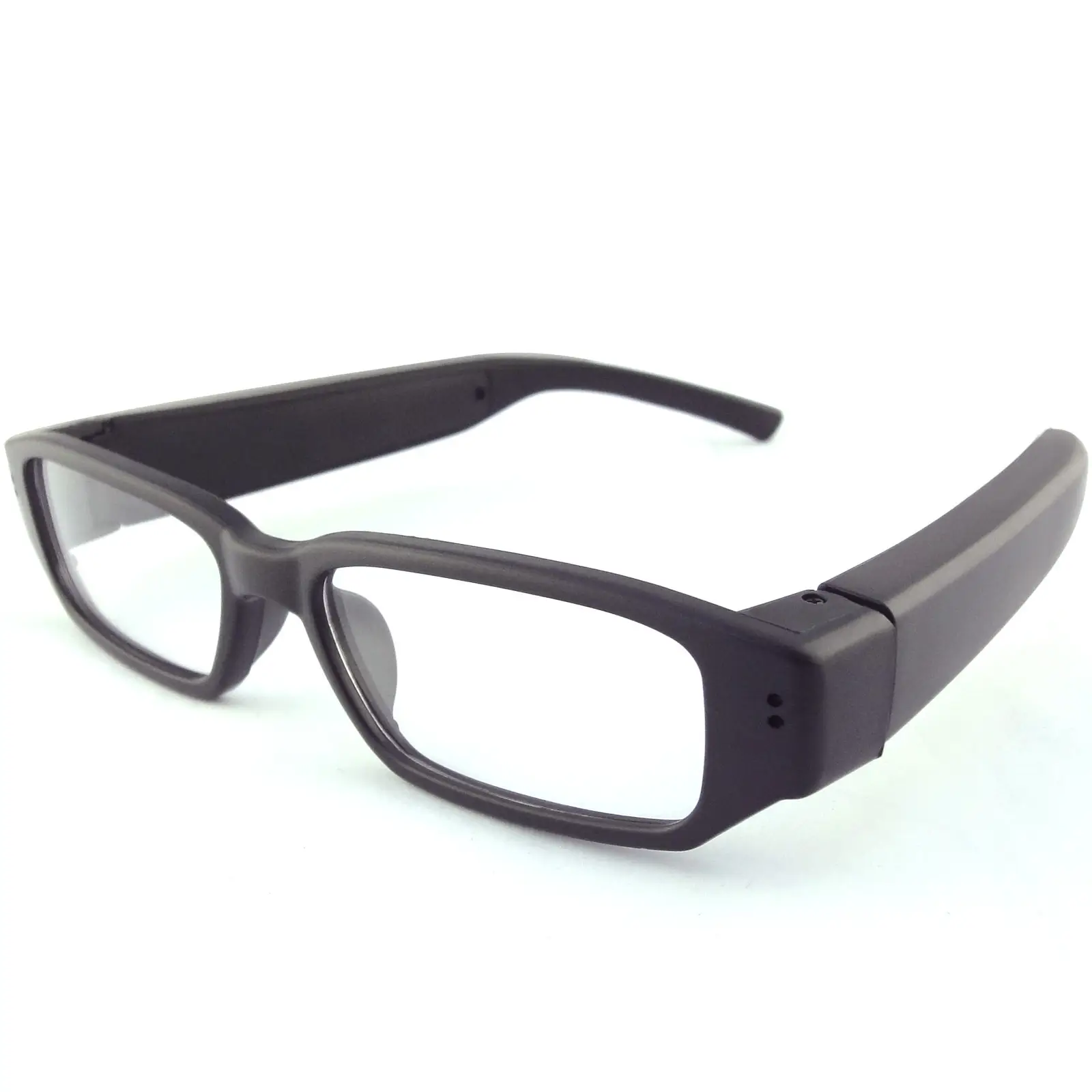 720P Wireless IP Camera - Home Security with Micro SD Slot 6 Black Frame Reading Glasses With Clear Lenses Positioned On A White Background.