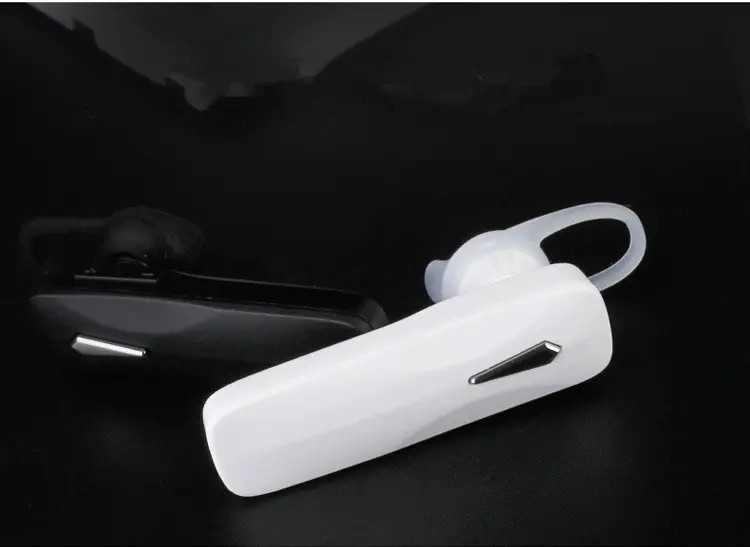 Drive comfortably with the M163 Bluetooth Headset: Ideal for Hands-Free Calls 3 Wireless Bluetooth Headset In Black And White Colors With Ergonomic Design And Ear Hook.