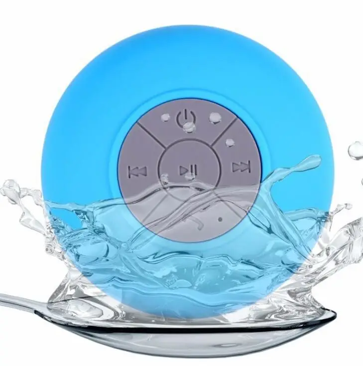 Portable Waterproof Bluetooth Speaker: Ultimate On-the-Go Sound Companion 3 Blue Waterproof Bluetooth Speaker With Control Buttons Partially Submerged In Water.