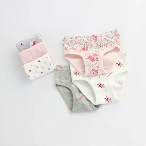 Set of women's underwear including floral and solid color designs in various sizes and patterns.