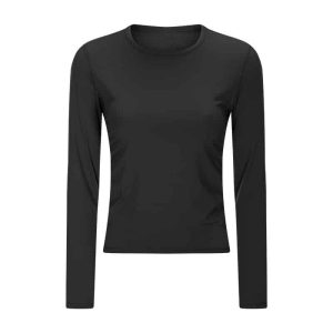 Women's Stretchy Round Neck Sports T-Shirt for Active Comfort