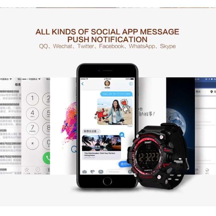 EX16 1.12" Sport Smart Watch, FSTN LCD, IP67 Waterproof, Pedometer, Android & iOS 16 Ex16 1.12&Quot; Sport Smart Watch, Fstn Lcd, Ip67 Waterproof, Pedometer, Android &Amp; Ios - Image 16