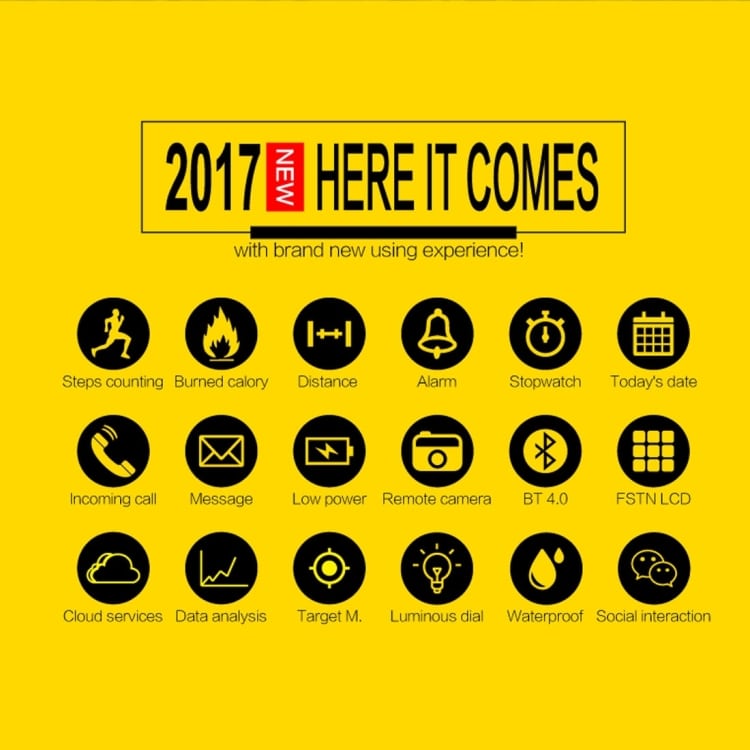 EX16 1.12" Sport Smart Watch, FSTN LCD, IP67 Waterproof, Pedometer, Android & iOS 8 Ex16 1.12&Quot; Sport Smart Watch, Fstn Lcd, Ip67 Waterproof, Pedometer, Android &Amp; Ios - Image 8