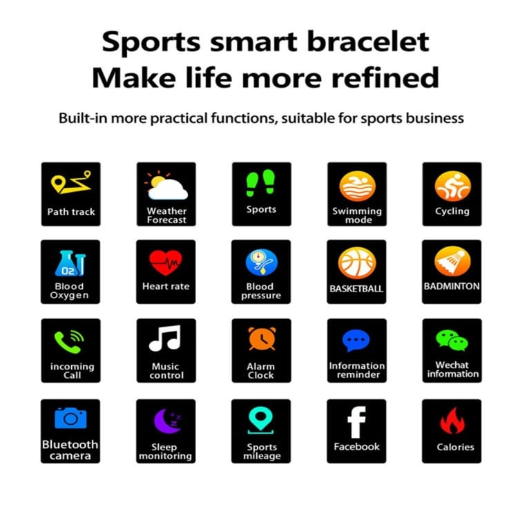 Advanced Smart Bracelet with Heart Rate, Sleep & Blood Oxygen Monitoring 2 Advanced Smart Bracelet With Heart Rate, Sleep &Amp; Blood Oxygen Monitoring - Image 2