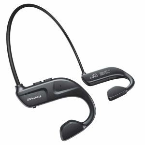 Awei wireless bone conduction headphones with a sleek design and flexible neckband for comfortable wear.