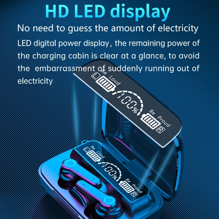 Advanced M19 Bluetooth 5.1 Earphones with Digital Display & Charging Box 3 Advanced M19 Bluetooth 5.1 Earphones With Digital Display &Amp; Charging Box - Image 3