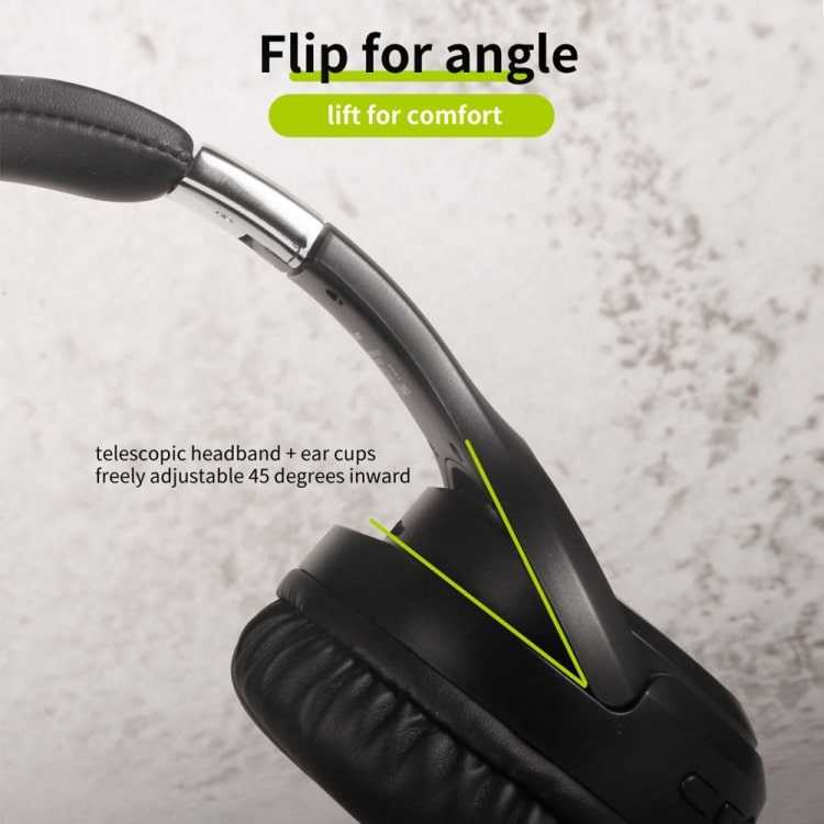 ZEALOT B28 Bluetooth Foldable Headset with Display – Immersive Stereo Sound 5 Black Wireless Headphones With Adjustable Ear Cups And Telescopic Headband For Comfort And Fit.