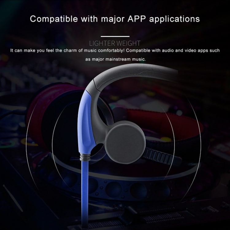 Wire-Controlled Bone Conduction Headphones for Active Outdoor Use 7 Headphones With A Blue Accent, Designed For Compatibility With Major Audio And Video Applications.