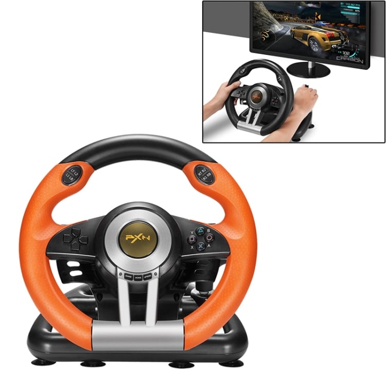 PXN-V3 Racing Steering Wheel for PC/PS3/4, Xbox One, Nintendo Switch - Immersive Gaming 1 Pxn-V3 Racing Steering Wheel For Pc/Ps3/4, Xbox One, Nintendo Switch - Immersive Gaming