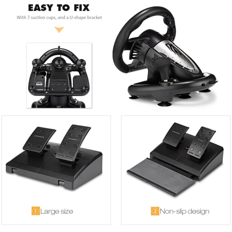 PXN-V3 Racing Steering Wheel for PC/PS3/4, Xbox One, Nintendo Switch - Immersive Gaming 6 Pxn-V3 Racing Steering Wheel For Pc/Ps3/4, Xbox One, Nintendo Switch - Immersive Gaming - Image 6