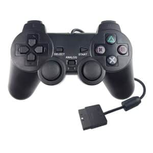 Dual Vibration Wired Game Controller for PS2, Ergonomic Design, Precise Control