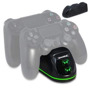 DOBE Wireless Dual Charger for PS4 Controllers - LED Charging Dock