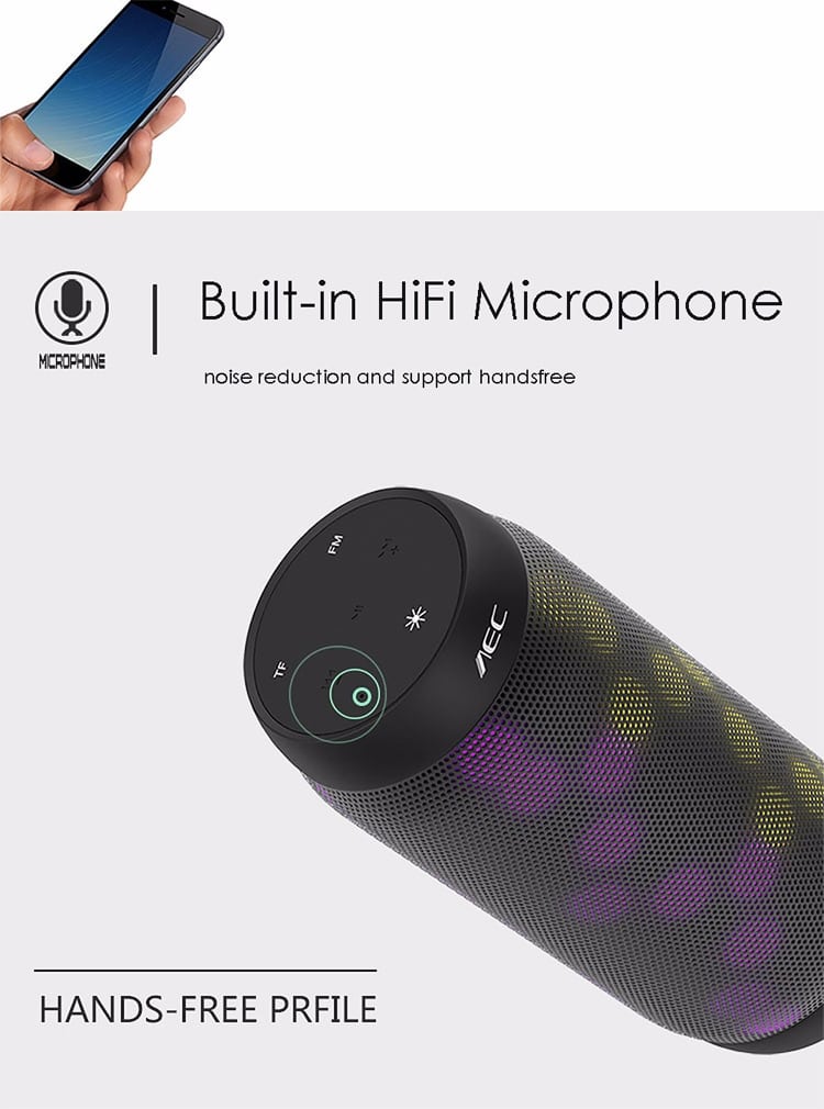 AEC BQ615 PRO Colorful Wireless HiFi Speaker - HiFi Sound, Bluetooth Connectivity. 15 Aec Bq615 Pro Colorful Wireless Hifi Speaker - Hifi Sound, Bluetooth Connectivity. - Image 15