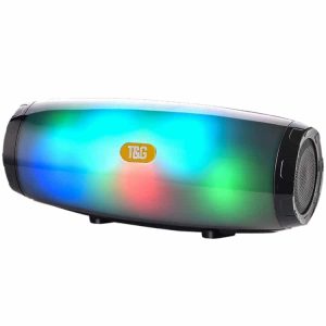 Wireless Speaker with LED Lights & FM Radio - T&G TG165, Portable & Dynamic Sound