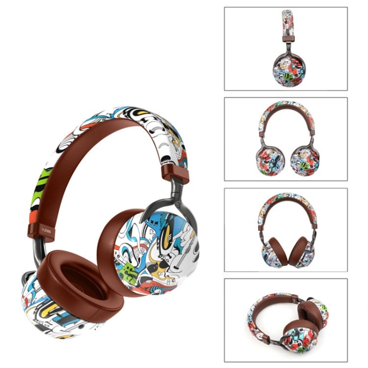 VJ086 Colorful Graffiti Wireless Sports Headset - Stand out in Style! 4 Vj086 Colorful Graffiti Wireless Sports Headset - Stand Out In Style! - Image 4