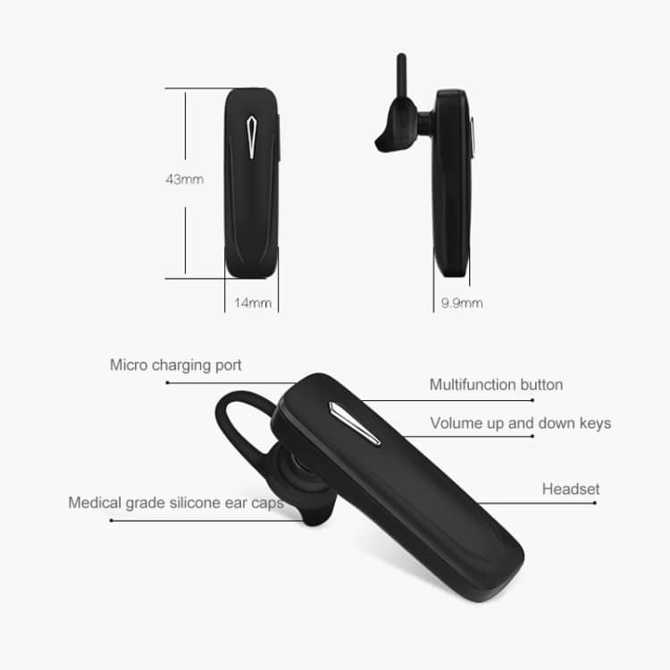 Wireless Bluetooth Headset V4.1 for Xiaomi & Samsung - Clear Calls, Comfort Fit 2 Wireless Bluetooth Headset V4.1 For Xiaomi &Amp; Samsung - Clear Calls, Comfort Fit - Image 2