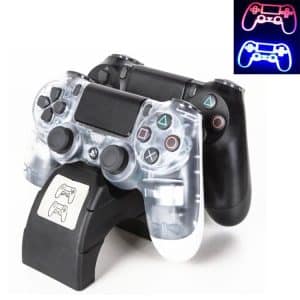 PS4 Wireless Controller Charger Stand with Dual USB Charging Dock - LED Indicator