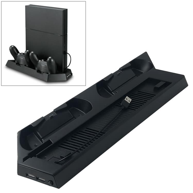 KJH PSLIM-03 Ultra-thin Cooling Fan & Charger for PS4 Console 1 Kjh Pslim-03 Ultra-Thin Cooling Fan &Amp; Charger For Ps4 Console