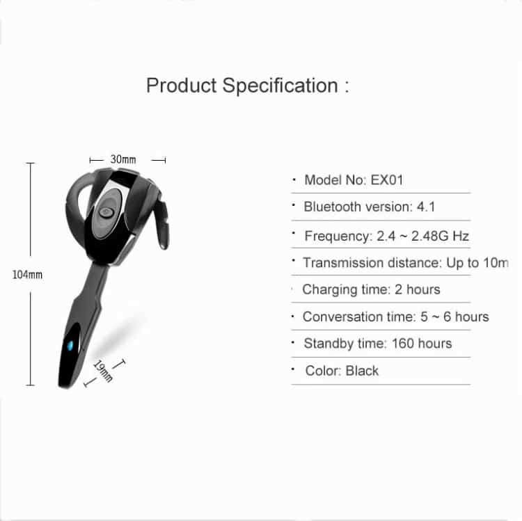 Ex-01 Bluetooth 4.1 Business Earphone - Perfect for Meetings 10 Ex-01 Bluetooth 4.1 Business Earphone - Perfect For Meetings - Image 10