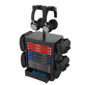 Multifunctional PS5/XSX Game & Headphone Storage Rack - Efficient Organizer