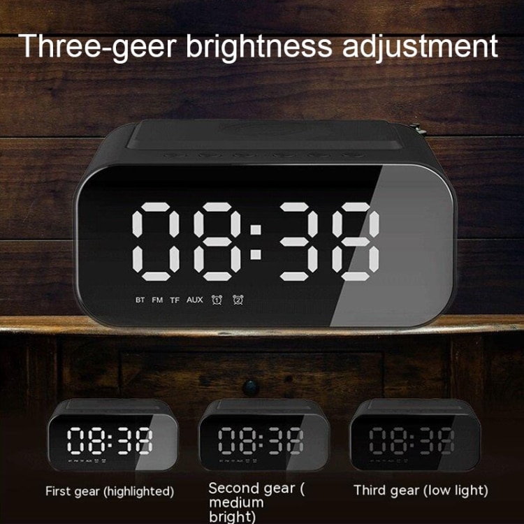 15W LED Clock & Bluetooth Speaker with Wireless Charging - All-in-One Entertainment 7 15W Led Clock &Amp; Bluetooth Speaker With Wireless Charging - All-In-One Entertainment - Image 7
