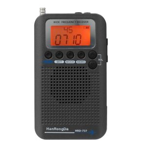 HRD-737 Portable Aircraft Band Radio: Wide Freq. Receiver for General Public