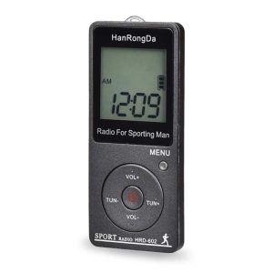HRD-602 Mini Sports Radio with FM AM & Step Counting - Stay Fit & Tuned