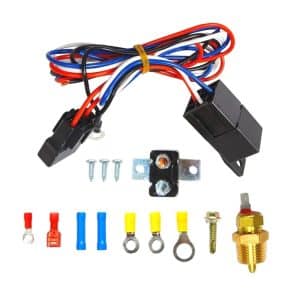 12V 40A Electric Cooling Fan Thermostat Temperature Sensor Switch Set