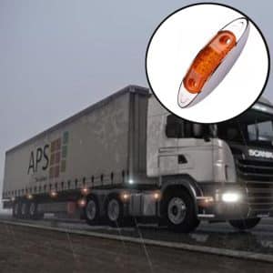 10 PCS Yellow DC 10-30V Piranha 3-LED Marker Lights for Car Truck Trailer